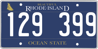 RI license plate 129399