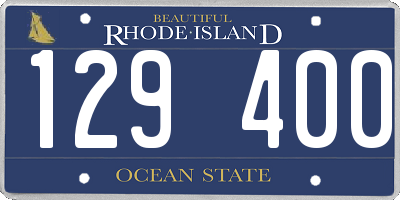 RI license plate 129400
