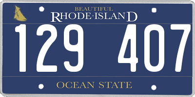 RI license plate 129407