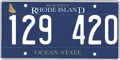 RI license plate 129420