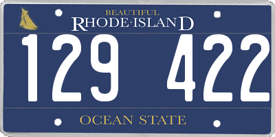 RI license plate 129422