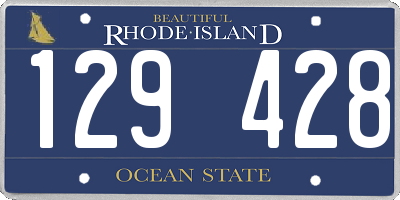 RI license plate 129428