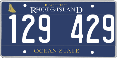 RI license plate 129429