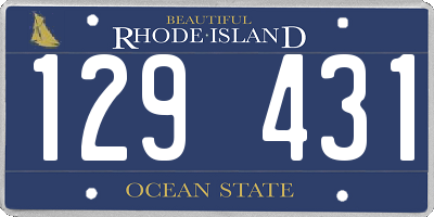 RI license plate 129431