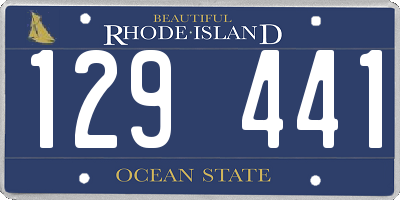 RI license plate 129441
