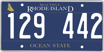 RI license plate 129442