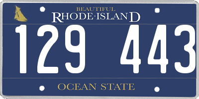 RI license plate 129443