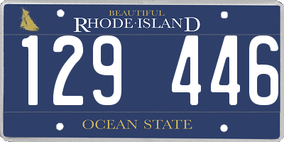 RI license plate 129446