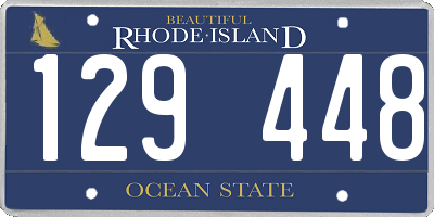 RI license plate 129448