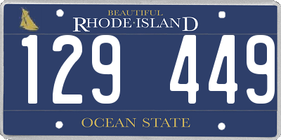 RI license plate 129449