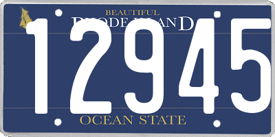 RI license plate 12945