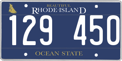 RI license plate 129450