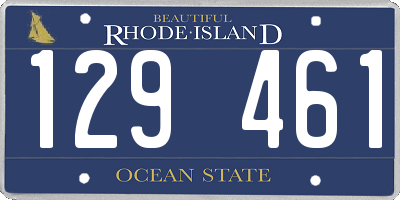 RI license plate 129461