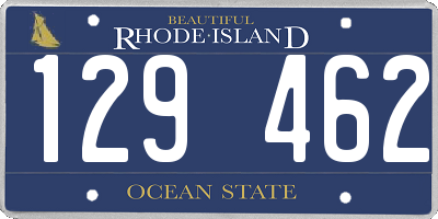 RI license plate 129462