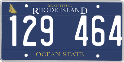 RI license plate 129464