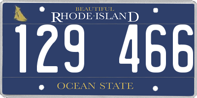 RI license plate 129466