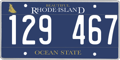 RI license plate 129467