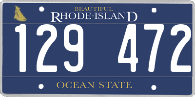 RI license plate 129472