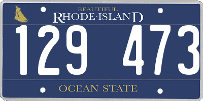 RI license plate 129473