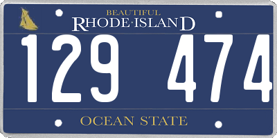 RI license plate 129474