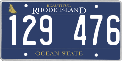 RI license plate 129476