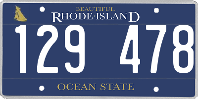 RI license plate 129478