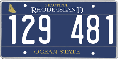RI license plate 129481