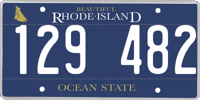 RI license plate 129482