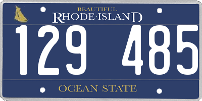 RI license plate 129485