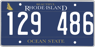 RI license plate 129486