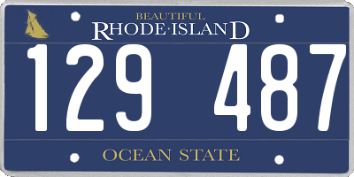 RI license plate 129487
