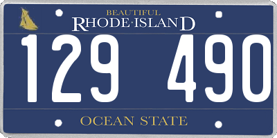RI license plate 129490