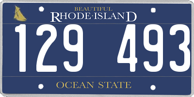 RI license plate 129493