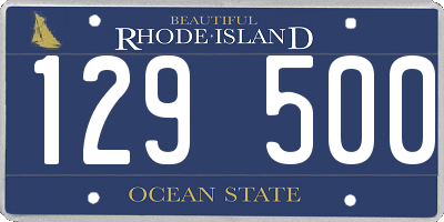 RI license plate 129500