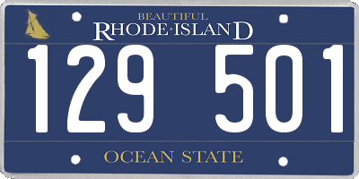 RI license plate 129501