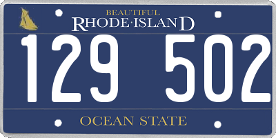 RI license plate 129502