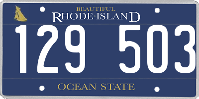 RI license plate 129503
