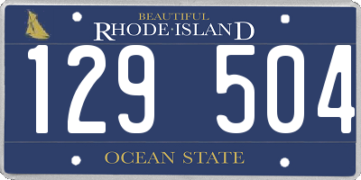 RI license plate 129504