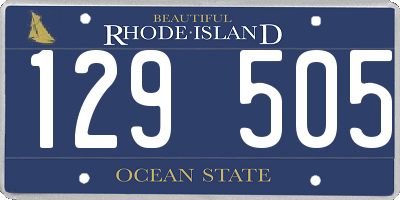 RI license plate 129505