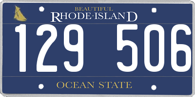 RI license plate 129506
