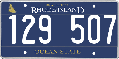 RI license plate 129507