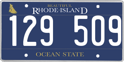 RI license plate 129509