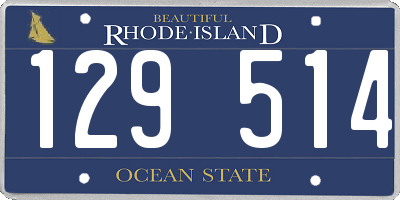 RI license plate 129514