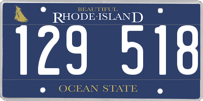 RI license plate 129518