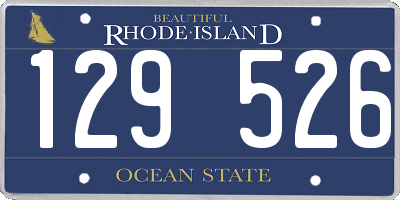 RI license plate 129526