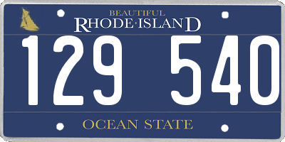 RI license plate 129540