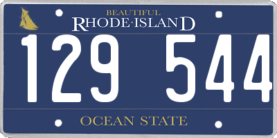 RI license plate 129544