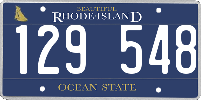 RI license plate 129548