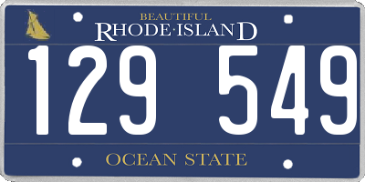RI license plate 129549