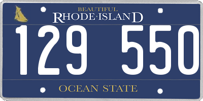 RI license plate 129550